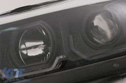 3D LED Angel Eyes Фарове подходящи за BMW 3 Series E90 Лимузина E91 Touring (03.2005-08.2008) LHD Черен-image-6078903