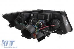 3D LED Angel Eyes Фарове подходящи за BMW 3 Series E90 Лимузина E91 Touring (03.2005-08.2008) LHD Черен-image-6078905