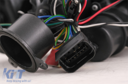 3D LED Angel Eyes Фарове подходящи за BMW 3 Series E90 Лимузина E91 Touring (03.2005-08.2008) LHD Черен-image-6078906