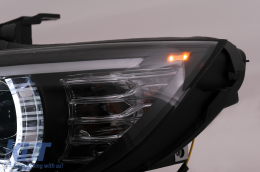 Ксенон Фарове 3D LED Angel Eyes подходящи за BMW 3 Series E92 E93 (2006-2010) U-тип Черен-image-6099643