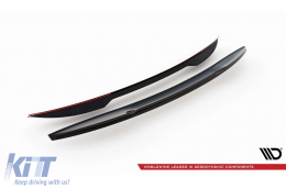 3D spoiler Maxton Design suitable for trunk of Audi A8, A8 S-Line, S8 D5 2017-2021, black lacquer-image-6235742
