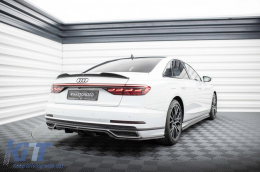 3D spoiler Maxton Design suitable for trunk of Audi A8, A8 S-Line, S8 D5 2017-2021, black lacquer-image-6235743
