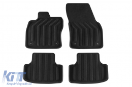 3D textile floor mats Gumarny Zubri suitable for Seat Ateca after 2016, Skoda Karoq after 2017, set of 4 pieces, black - ABFMS6024610