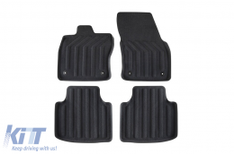 image-5-3D textile floor mats Gumarny Zubri suitable for Skoda Superb 2015-2019, Skoda Superb after 2020, Volkswagen Arteon after 2017, set of 4 pieces, black