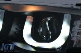 3D U LED Angel Eyes fényszóró BMW 3 E46 Facelift Limousine Touring (2001-2005), Fekete-image-6093165