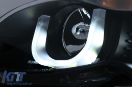 3D U LED Angel Eyes Scheinwerfer für BMW 3er E46 Facelift 01-05 Schwarz-image-6093166