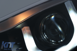 3D U LED Angel Eyes Scheinwerfer für BMW 3er E46 Facelift 01-05 Schwarz-image-6093167