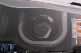 3D U LED Angel Eyes Scheinwerfer für BMW 3er E46 Facelift 01-05 Schwarz-image-6093176
