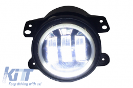 4 Inch Full LED Angel Eye ködlámpa Jeep Wrangler JK TJ LJ (2007-2017)-image-6022600
