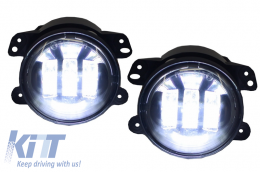 4 Inch Full LED ködlámpa Jeep Wrangler JK TJ LJ (2007-2017)-image-6022594