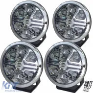 4-teilige SET HELLA VALUEFIT Chromklinge LED Zusatzfernscheinwerfer 7˝ Rund Legal-image-6208437