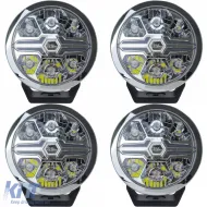 4-teilige SET HELLA VALUEFIT Chromklinge LED Zusatzfernscheinwerfer 7˝ Rund Legal-image-6208438