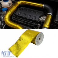 image-22-450°C Gold Wärmedämmband Hitzeschutz selbstklebend 5 Meter x 50mm