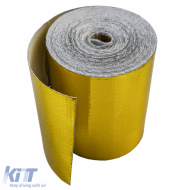 450°C Gold Wärmedämmband Hitzeschutz selbstklebend 5 Meter x 50mm-image-6207687