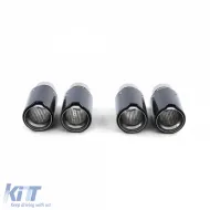 4x 90mm Auspuffendrohr aus echtem Carbon mit Absorber, geeignet zum Verschrauben-image-6278587