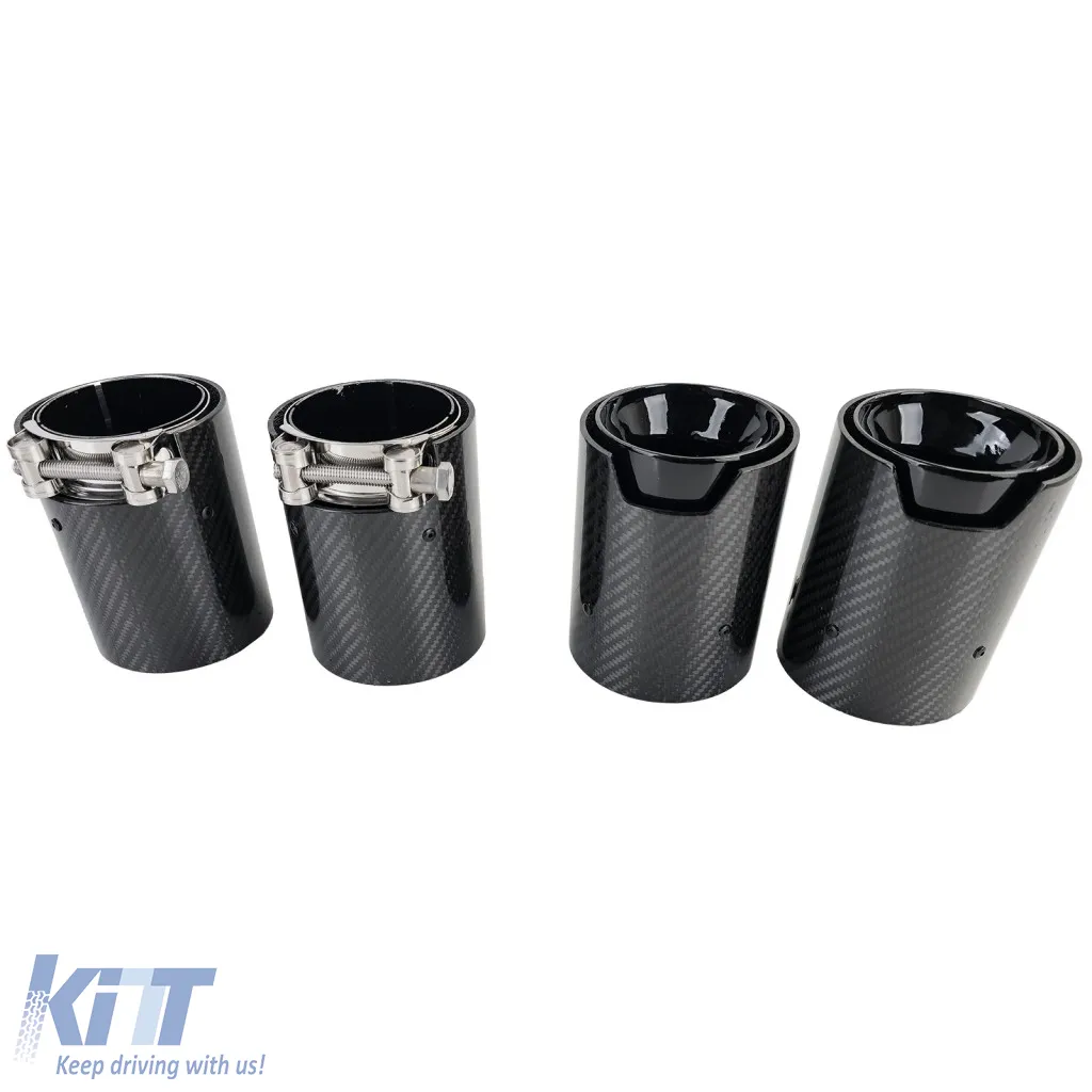 4x carbon exhaust tips tailpipes suitable for BMW M5 F10 M6 F12 F13 F06