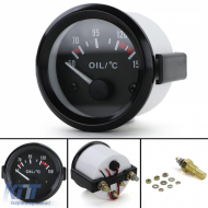 52mm auxiliary gauge oil temperature youngtimer classic black - ODGT6012493