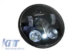 image-65-5,75-инчов Мотоциклет CREE LED Фар Angel Eye Halo DRL