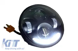 image-77-5.75 Inch Motorcycle CREE LED Headlight Angel Eye Halo DRL
