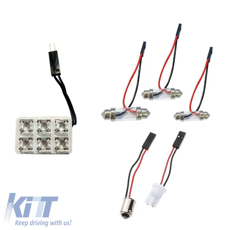 6 LED Dome Light suitable for 24volt with 5 Adapters Red Color 1pc