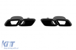 63 A Design-Stil Tuning-Kit mit verchromtem/schwarzem GT-Kühlergrill und Seitenschwellern, geeignet für Mercedes E-Klasse W213 2016-2019 mit schwarzen Streifen-image-6139772