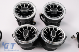 64 színű LED AC szellőző és forgó magassugárzó hangszóró rács szett Mercedes S-osztály W222 (2013-2020) típushoz-image-6105201