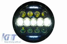 7-инчови CREE LED Фарове Amber Halo DRL, подходящи за Jeep Wrangler TJ & JK (1997-2018)-image-6065745