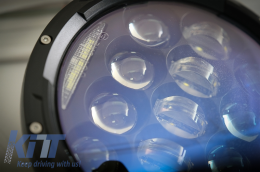 7-инчови CREE LED Фарове Amber Halo DRL, подходящи за Jeep Wrangler TJ & JK (1997-2018)-image-6065756