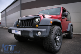 7-инчови CREE LED Фарове DRL Angel Eye Amber подходящи за преобразуване на Jeep Wrangler JK (2007-2017) в модел 2018+-image-6072970