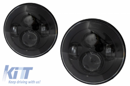 image-57-7 инча CREE LED Фарове , подходящи за Jeep Wrangler JK TJ LJ Land Rover Defender Mercedes W463 Черен