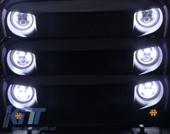 7 Inch CREE LED Első lámpák angyalszem gyűrű DRL Jeep Wrangler JK TJ LJ Land Rover Defender Mercedes W463 fekete-image-5999901