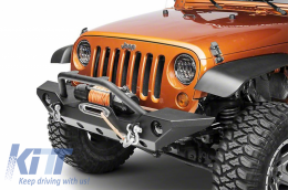 7 Inch CREE LED Headlights Amber Halo DRL suitable for Jeep Wrangler TJ & JK (1997-2018)-image-6065759