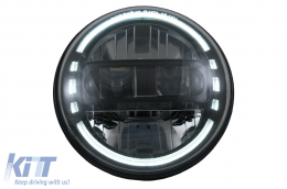 7 Inch CREE LED Scheinwerfer Halo DRL für Jeep JK TJ LJ JL Verteidiger Mercedes W463-image-6043126