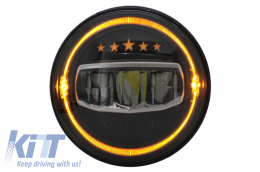 7Inch CREE LED Fari Angel Eye per Jeep Wrangler JK TJ LJ JL 97-17 5 Stars Look-image-6051842