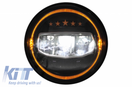 7Inch CREE LED Fari Angel Eye per Jeep Wrangler JK TJ LJ JL 97-17 5 Stars Look-image-6051844
