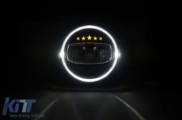 7Inch CREE LED Fari Angel Eye per Jeep Wrangler JK TJ LJ JL 97-17 5 Stars Look-image-6126992