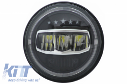 7Inch CREE LED Faros Halo DRL para Jeep Wrangler JK TJ LJ JL 97-17 5 Stars Look-image-6051836