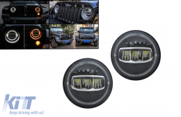 7Inch CREE LED Faros Halo DRL para Jeep Wrangler JK TJ LJ JL 97-17 5 Stars Look-image-6081456