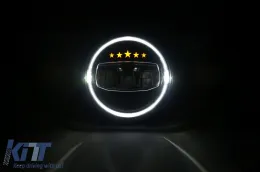 7Inch CREE LED Faros Halo DRL para Jeep Wrangler JK TJ LJ JL 97-17 5 Stars Look-image-6126992
