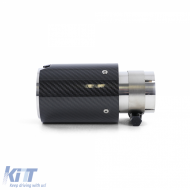 90mm Auspuffendrohr aus Carbon mit Absorber, geeignet für BMW 1er Serie E81 E82 E87 E88 2004-2013-image-6200086