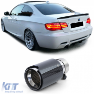 90mm exhaust tailpipe real carbon with absorber universal for screwing on - ODEMTAR6013253