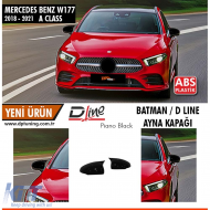 A Class W177 Batman Mirror Cover Piano Black / 2018-2021 - DTMCM6026297