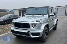 A design conversion from Mercedes G-Class W464 2018-2024 to G-Class W465 after 2024 - front/rear bumper, wheel arches, grilles, wheel arch liners-image-6237614