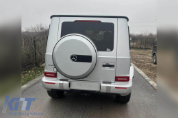 A design conversion from Mercedes G-Class W464 2018-2024 to G-Class W465 after 2024 - front/rear bumper, wheel arches, grilles, wheel arch liners-image-6237617