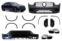 image-24-A design GLC63 style package suitable for Mercedes GLC Coupe C253 2020-2023 for models equipped with A Design Line rear bumper