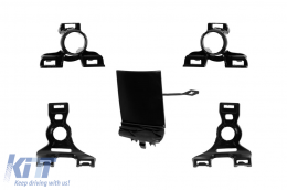 A Design Line front bumper suitable for Mercedes GLE W167, GLE Coupe C167 2018-2023, after 2024 with chrome/black diamond grille.-image-6237355