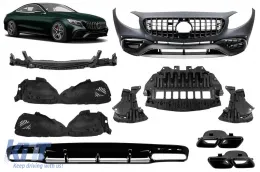 image-52-A design package type 63 suitable for Mercedes S-Class C217 coupe 2014-2020 with black exhaust tips for the model equipped with A Design Line rear bumper