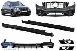image-79-A design package type 63 suitable for Mercedes GLC X253 2015-2019 with side skirts for the model equipped with A Design Line rear bumper