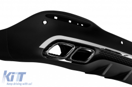 A Design package type 63 suitable for Mercedes GLE SUV W167 2018-2023, after 2024 with chrome elements and chrome tips-image-6265078