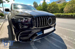 A Design package type 63 suitable for Mercedes GLE SUV W167 2018-2023, after 2024 with chrome elements and chrome tips-image-6265088